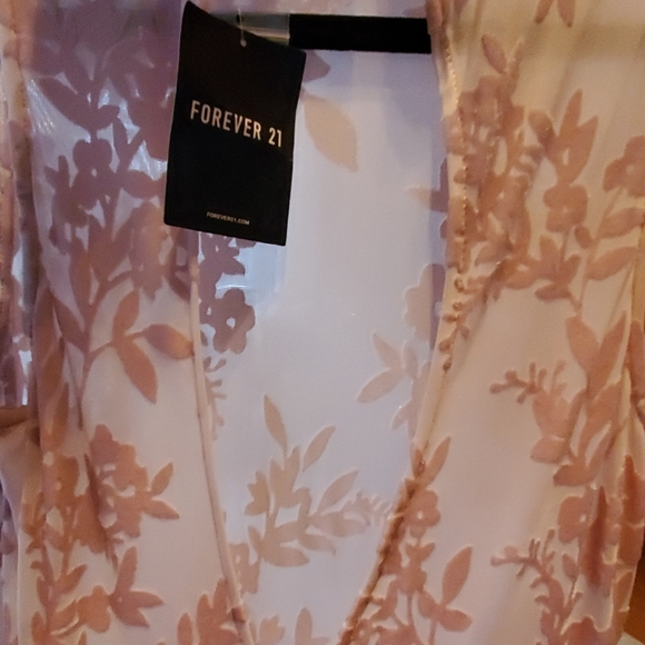 Forever 21 Burnout Velvet Open Back Dress - Picture 1 of 3